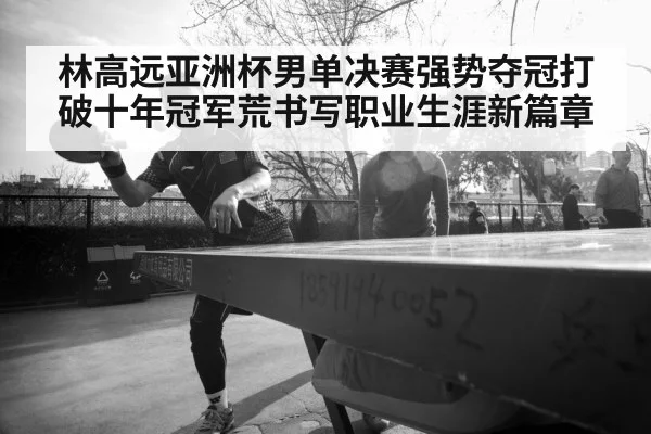 林高远亚洲杯男单决赛强势夺冠打破十年冠军荒书写职业生涯新篇章